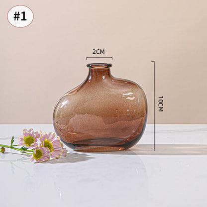 Vase en verre, pots de fleure, décoration