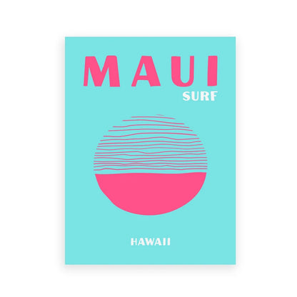 Affiches de Voyage Style Preppy – Miami, Bondi, Palmiers, Ibiza, Mykonos, Capri | Art Minimaliste Nordique sur Toile pour Salon