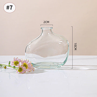 Vase en verre, pots de fleure, décoration