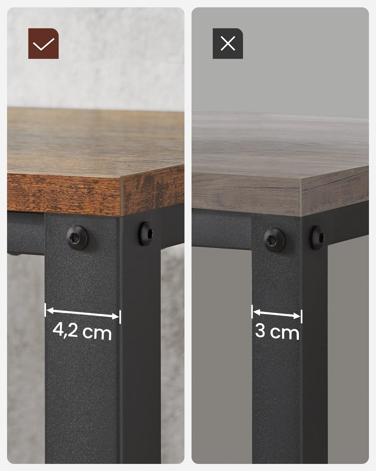 Table basse style industriel vintage – avec rangements ouverts