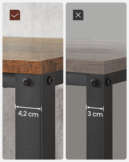 Table basse style industriel vintage – avec rangements ouverts